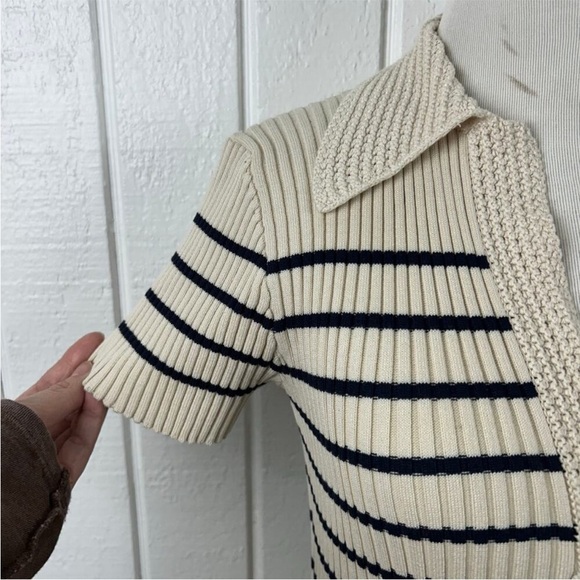 Joie Black and Cream Striped Maxi Dress - Picture 3 of 5